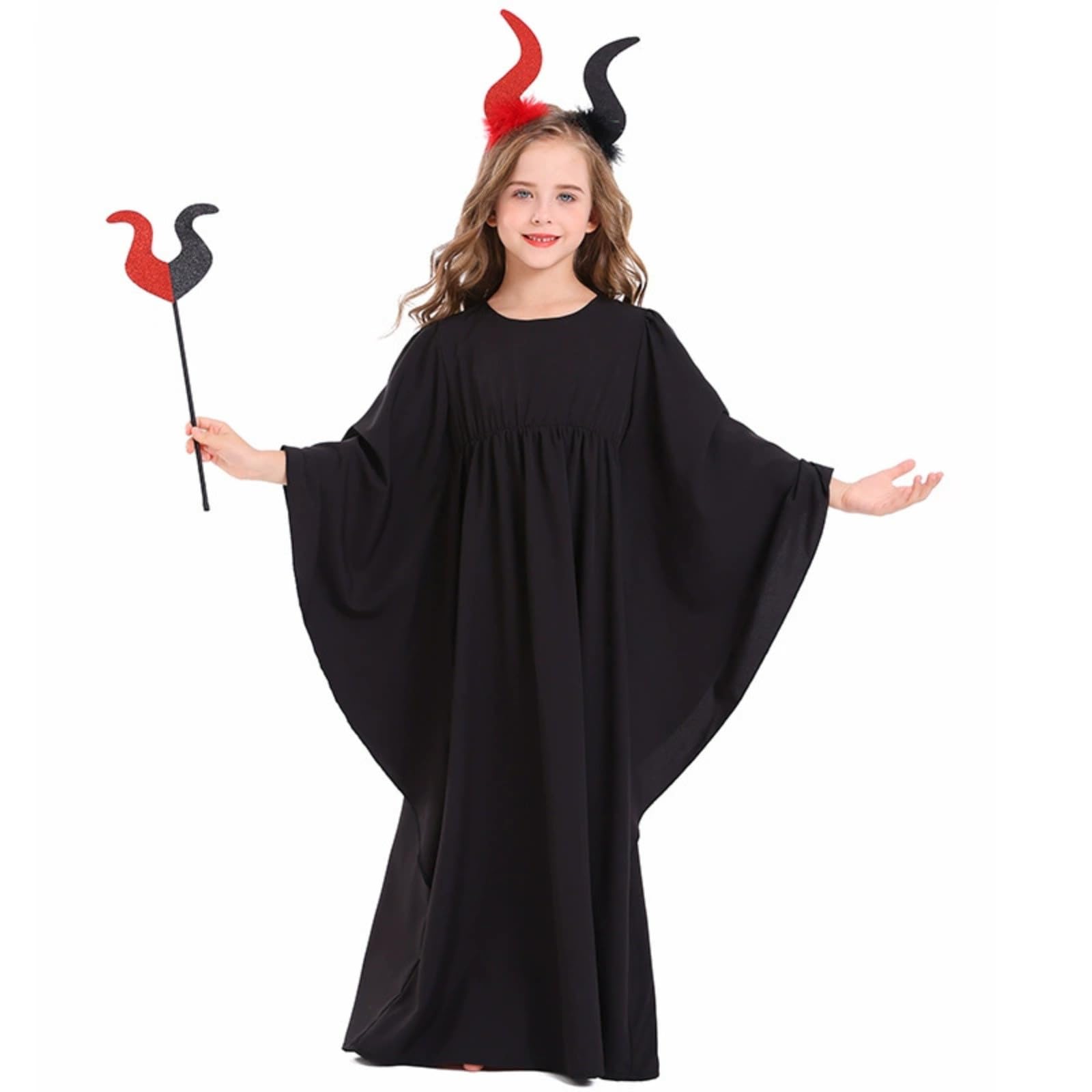 Generisch Mädchen Halloween Elegantes Kleid mit Engel Cosplay Outfit Mittelalter,Samtweicher Stoff · A-Linien-Schnitt · Flügel inklusive · Ideal für Mittelalter-Feste & Halloween