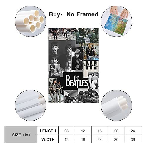 Poster décoratif sur toile du groupe Beatles – Impression sur toile – Décoration murale moderne pour chambre à coucher… - Les Beatles, Paul McCartney, John Lennon, RIngo Starr, George Harrison Poster décoratif sur toile du groupe Beatles - Impression sur toile - Décoration murale moderne pour chambre à coucher… – Image 3