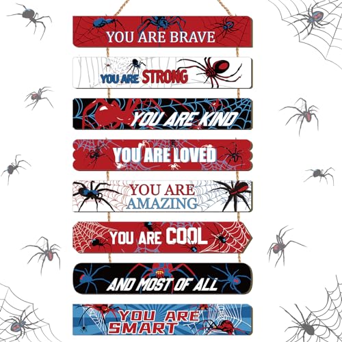 Threehoney Spider Theme Sign Inspirational Spider Wall Room Decor...
