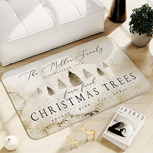 Bathroom Rug Bath Rugs Christmas Tree Decor Non-Slip Design Bath Mat Microfiber Thick Shaggy Water Absorbent Soft Machine Washable Floor Mat Bathroom Rugs For Bathroom #TOP5