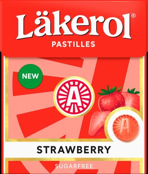 Läkerol Lemon Pastilles – Sugar-Free Swedish Candy – Refreshing Lemon Flavor – 24-Pack (24 x 25g)