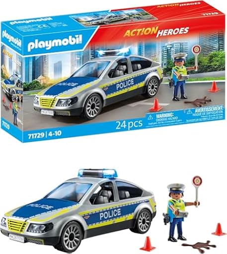 PLAYMOBIL | Action Heroes | Patrulla de Policía | Coche de Policía | Coche de Juguete | Juguete para niños y niñas a Partir de 4 años | 71729 | Ya disponible en tu tienda friki favorita! En mundofriki.es!