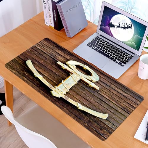 KDWJS Gaming Mouse Pad Mouse Mat - 35.5 x 16 in - XXL mousepad - Table mat large size - improved precision and speed - Anchor, Old Wooden Sea Anchor On The Deck Harbor Yacht KDWJS Gaming Mouse Pad Mouse Mat - 35.5 x 16 in - XXL mousepad - Table mat large size - improved precision and speed - Anchor, Old Wooden Sea Anchor On The Deck Harbor Yacht