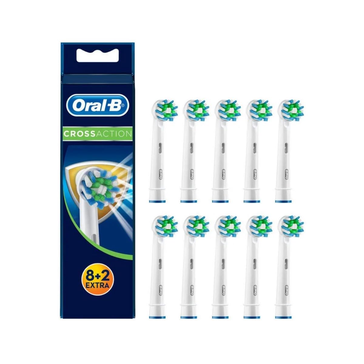 Oral-B Cross Action Testine per spazzolino da denti elettrico 10 pz. Bianco