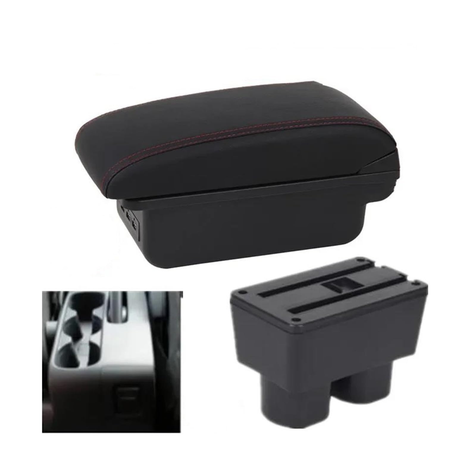 Interior Parts For TOYOTA For RUSH For Avanza For Rush Car Accessories Armrest Box Car Armrest Center Storage Box(B1 red line 3USB)