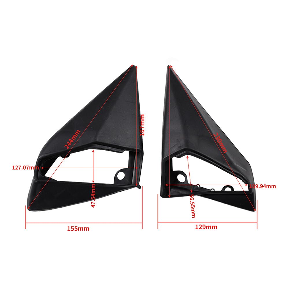 1 par de juntas de espejo lateral de goma para carcasa de espejo exterior izquierdo y derecho. Compatible con W201 W124 S124 A124 C124 A1248107716 A1248100879