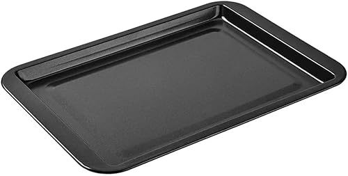 Non-Stick Rectangle Baking Pan Carbon Steel Sheet Oven Tray for Biscuit Pie Pizza Roast Muffin Bread Bakeware(Black S)