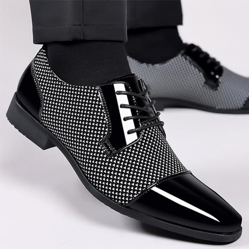 Men's Patent Tuxedo Dress Shoes Classic Lace-up Formal Business Shoes Oxfords4