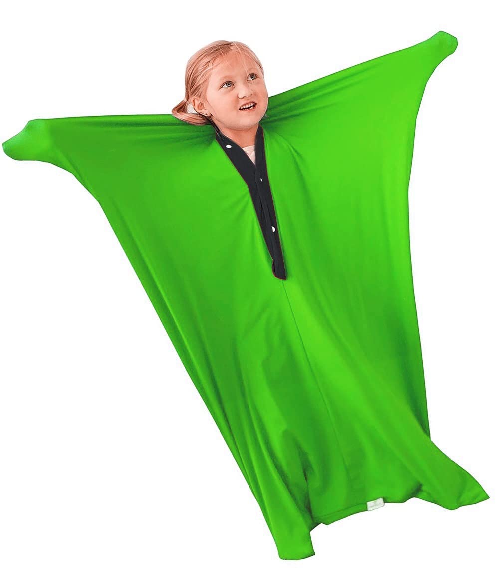 DELVOYE Sensory Body Sock Autism Toys for Kids 5-7 Safe, Breathable, Comforting Deep Pressure Sensory Training Sack for Kids with Stress Relief (Color : Green, Size : S-40