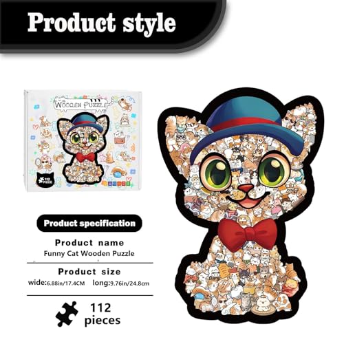 Puzles de gato para adultos, el regalo ideal en madera con forma animal 4