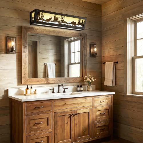 Obihivlo 24" Rustic Vanity Lights for Bathroom, LED Vanity Lighting Fixture by Obihivlo - Used condition - Image 3