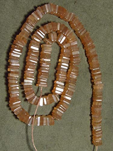 Peach Moonstone Heishi perles pierre de lune création bijoux bohèmes chic été