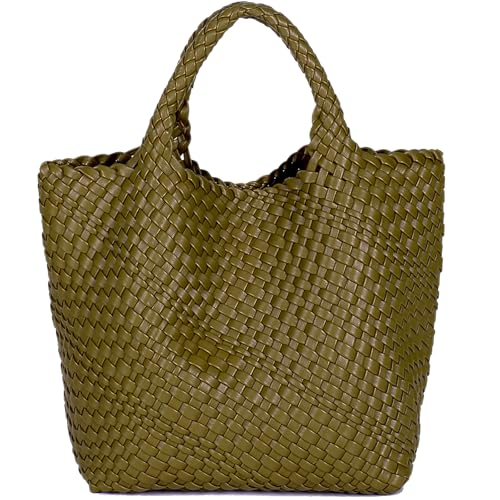 JINMANXUE Fashion Woven Bag Shopper Bag Travel Handbags and Purses Women Tote Bag Large Capacity Shoulder Bags