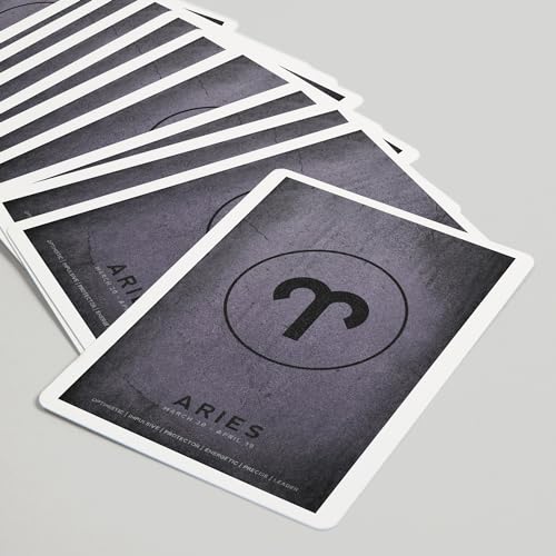 Baraja Zodiacal Aries, 52 cartas para adultos, tamaño póker miniatura 5