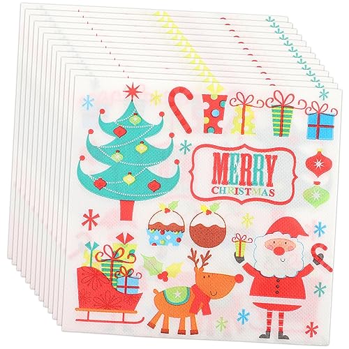 OFFSCH 40Pcs Christmas Patterns Grease Paper Festive Sandwich Wrapping Papers for Fried Foods Grease Resistant Food Liners for Holiday Kitchen Party Use
