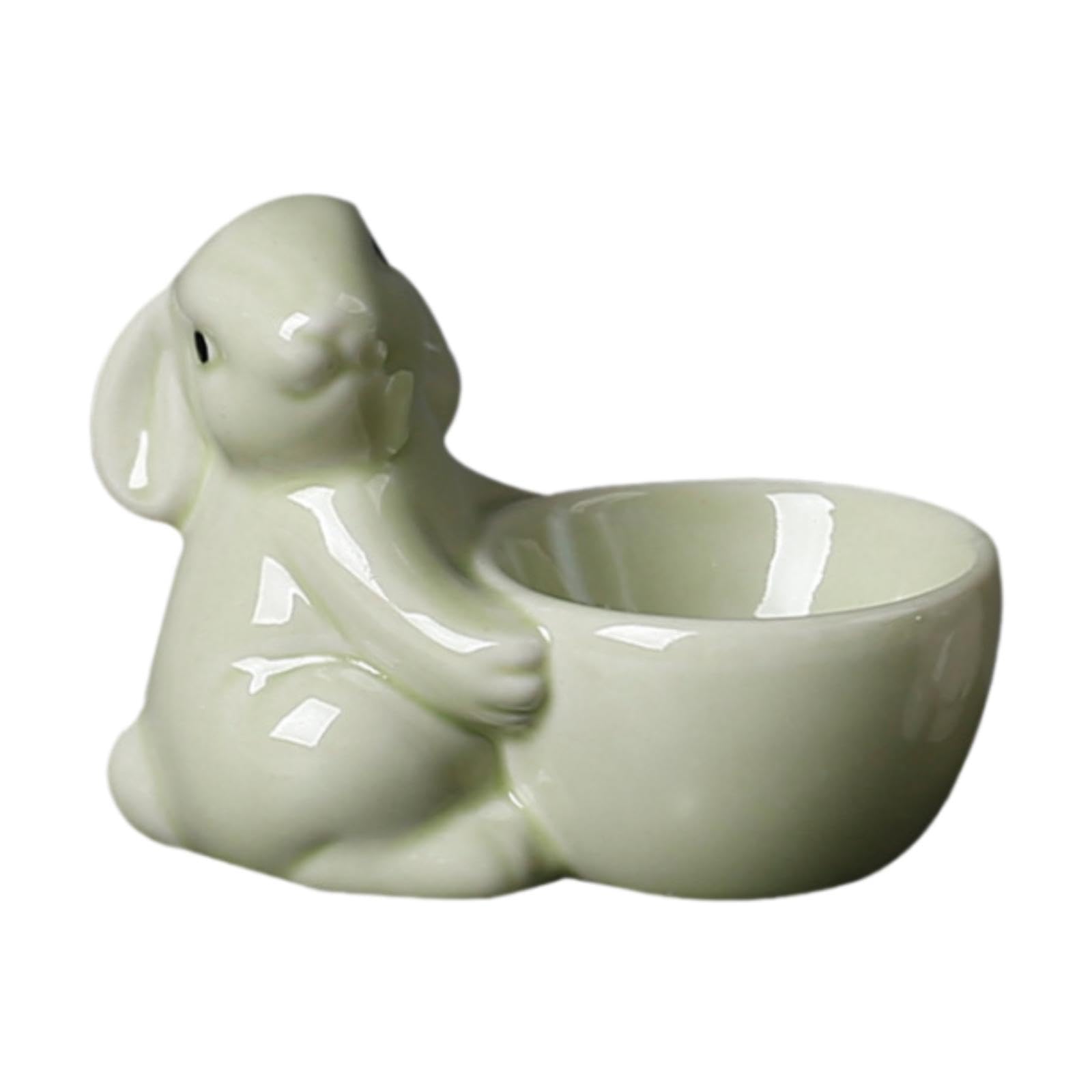 Ceramic Egg Cup Table Centerpiece Kitchen Utensils Tabletop Display Egg Tray Green Home & Garden
