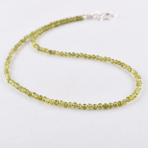 Miniatura 53 de Gargantilla de piedras preciosas naturales, cuentas redondas facetadas, joyería chapada en plata, cristales curativos, cumpleaños, hecho a mano