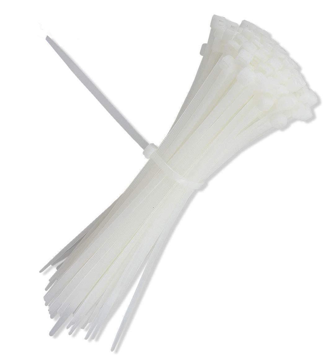 YIBIDINAY4 Inch 100 Pieces Cable Zip Nylon Heavy Duty Self Locking Wire Ties, White