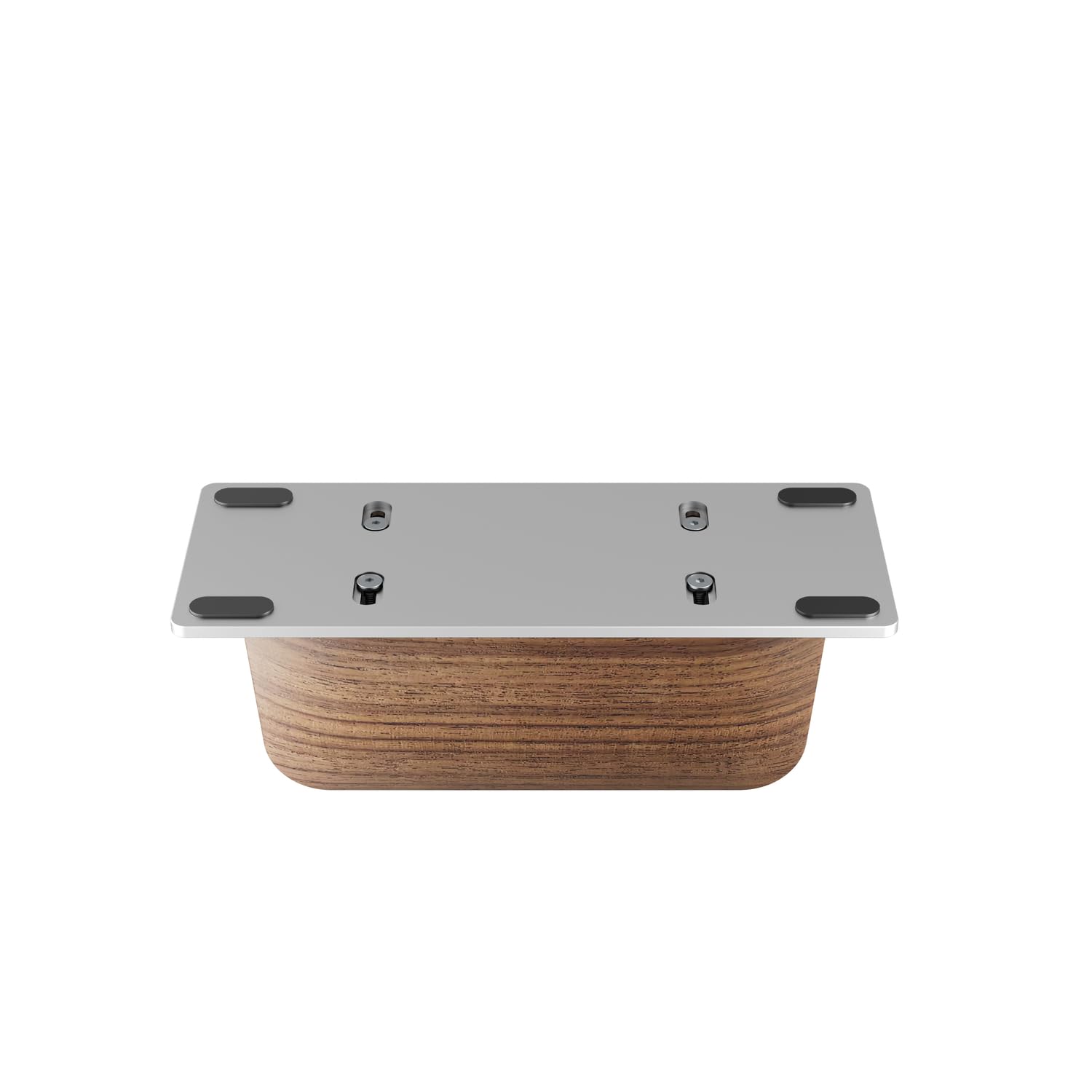 Soporte Vertical para portátil, Soporte Ordenador Portatil de Madera de Nogal Negro y Aluminio para MacBook, Surface, Samsung, HP, DELL, ‌Chromebook