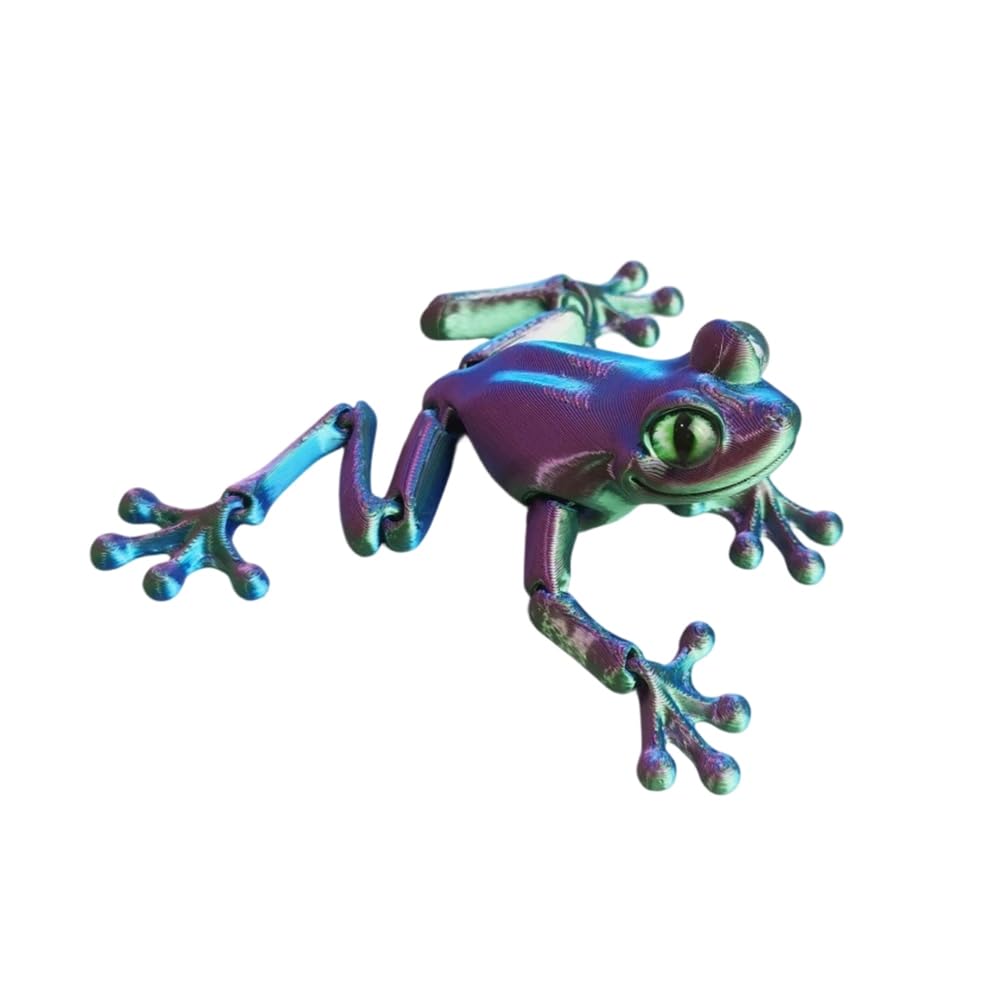Jnchdghwa For Gifts for Home Decor 3D Printed Simulated Frog Movable Animal Figurines Toys Desktop Ornament 3D Printed Toys C