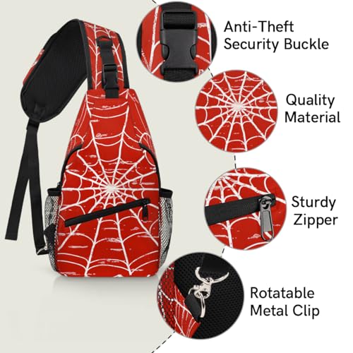 Mochila tipo sling red spiders para mujer y hombre miniatura 3