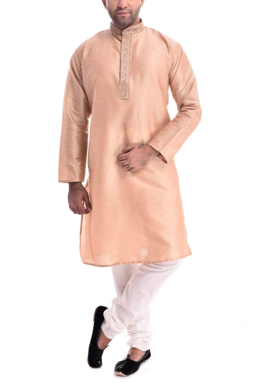 royal kurta Royal Kurt Mens Silk Blend Self Design Kurta Pyjama-picture-34