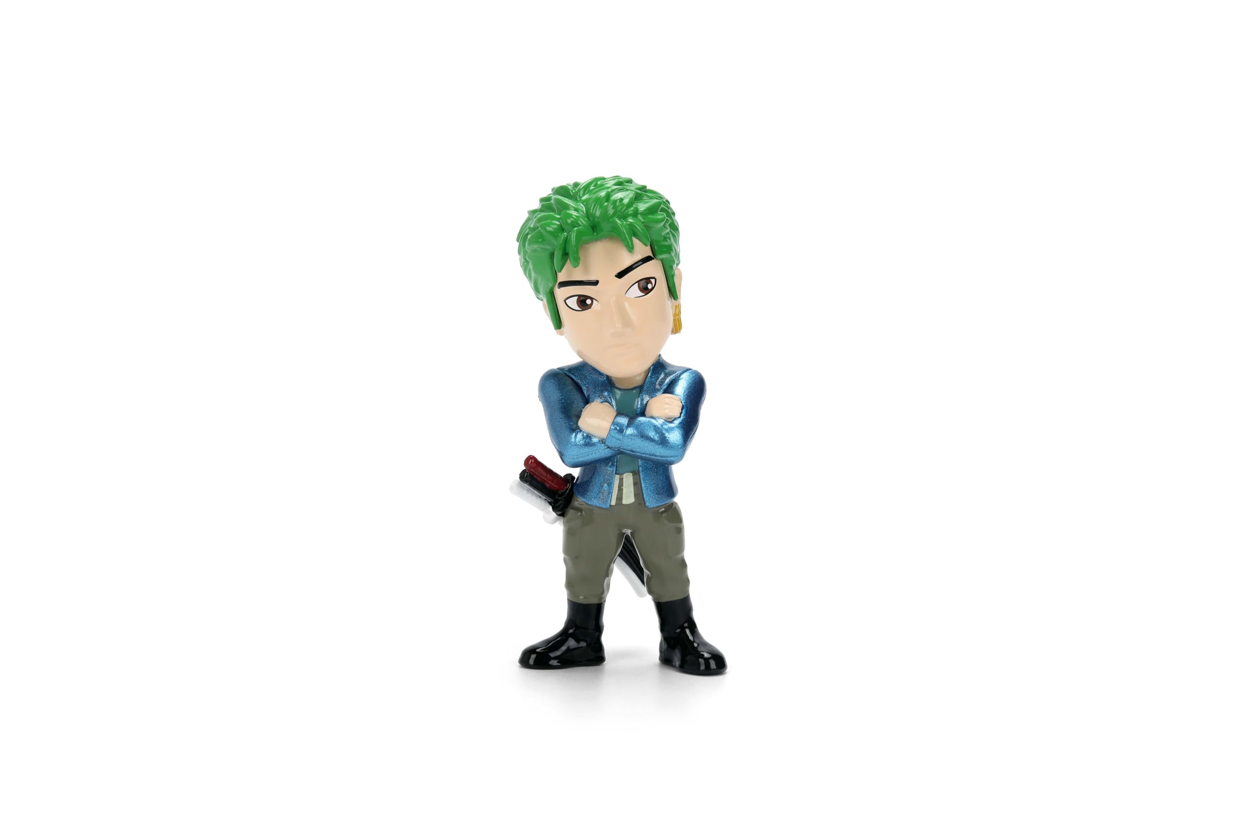 Jada Toys One Piece Netflix - Set di 4 statuine in metallo pressofuso serie 1, motivo: Rufy, Nami, Zoro e Chopper