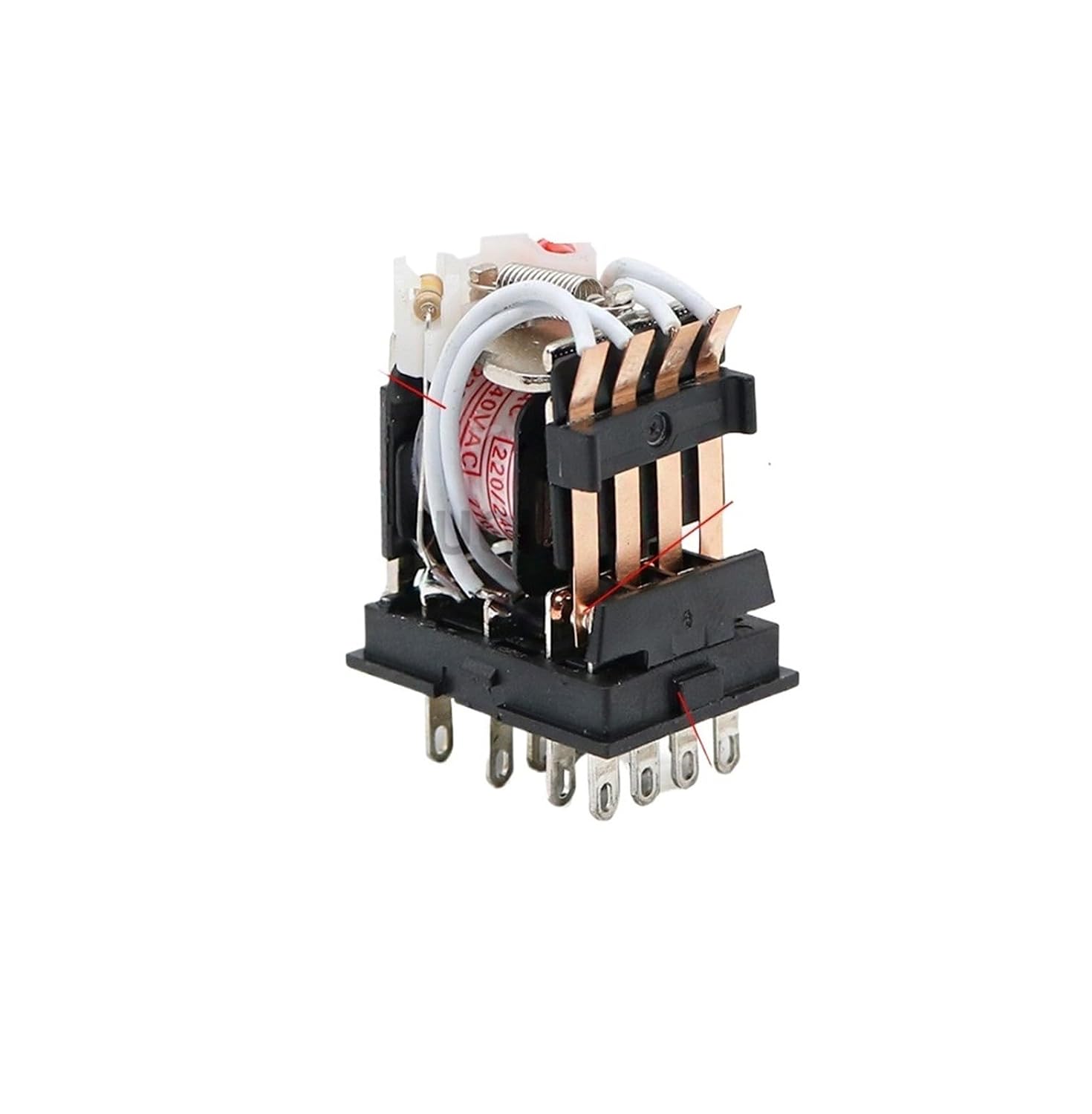 10PCS MY4NJ Small Electromagnetic General Purpose 14 pins Relay 12V 24V 36V 48V 110V 220V 380V Coil 4NO 4NC(DC,48V)