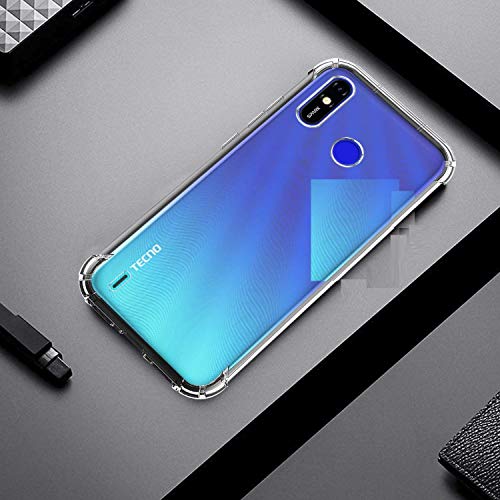 Image of COVERBLACK Transparent Rubber Back Cover for Tecno Spark Go Plus - Transparent