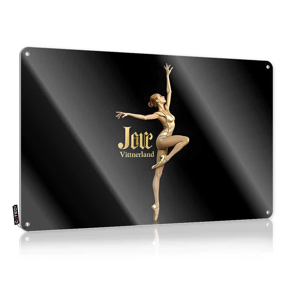 Fzfn Colour Best Man Cave Gifts Collection Tin Sign - Golden Elegance: A Ballet Dancer's Graceful Pose Retro Metal Wall Art Ready To Hang For Camper(30X40cm)