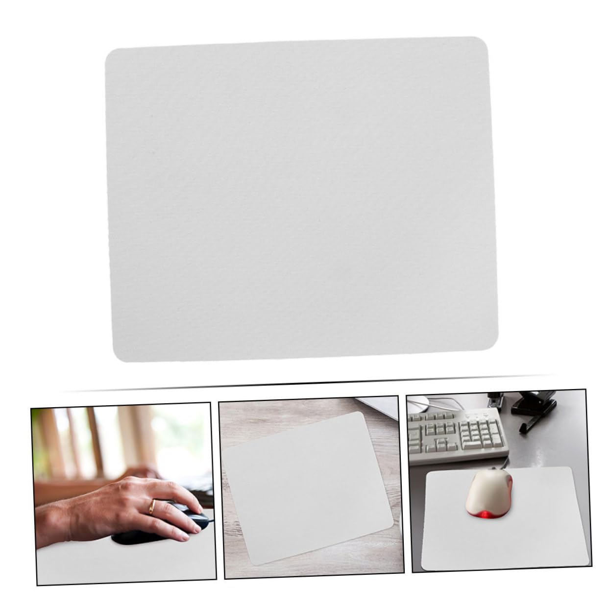 Tappetino Mouse Sublimazione 20 Pezzi Bianco in Gomma e Tessuto