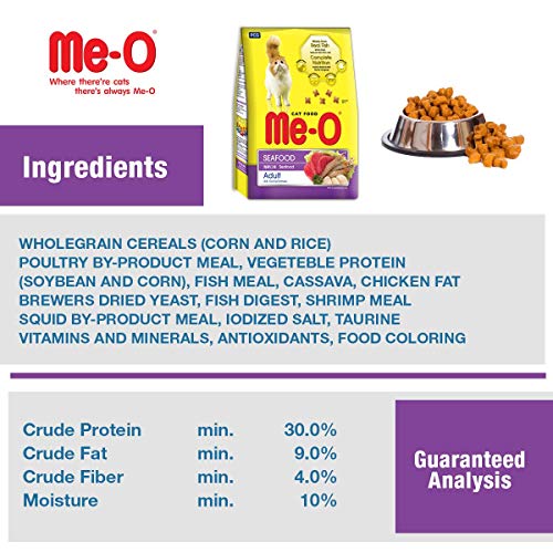Image of Me-O Adult Dry Cat Food, Seafood Flavor, 7 Kg