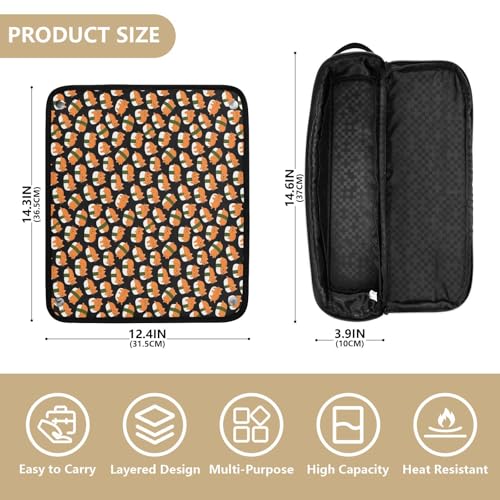 Bolsa de viaje para herramientas de cabello y estera resistente al calor para planchas y rizadores miniatura 4