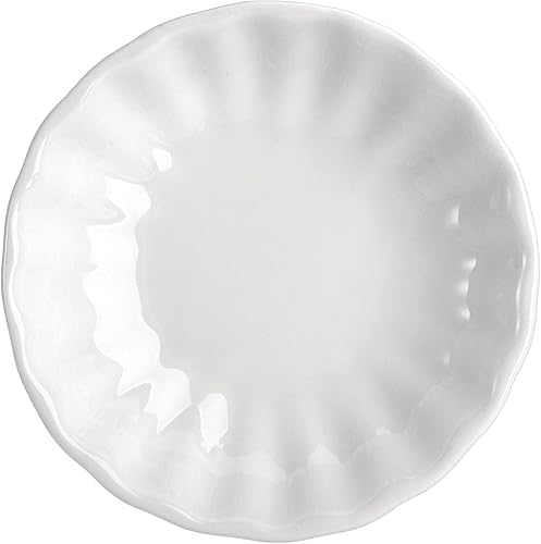 Miniatura 3 de Hiceeden Paquete de 20 platos de salsa de soja de 2.9 pulgadas, cuenco de cerámica de 1 oz, mini plato de porcelana para guarniciones, condimentos,