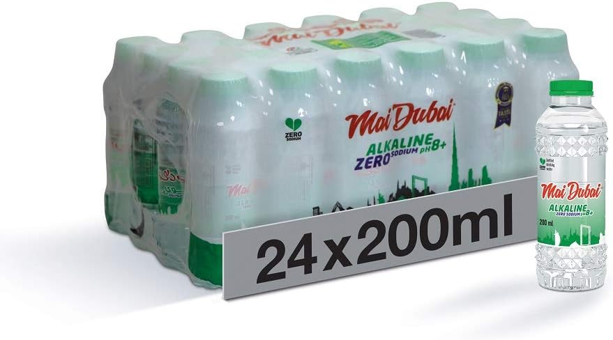 Mai Dubai Alkaline Zero Sodium Water, 24 X 200 ml