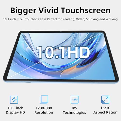Image of Android 16 Tablet, 10 Inch Tablet, Octa-Core, 24GB RAM 64GB ROM 2TB Expand, Tablets with Gemini AI, 6000mAh, WiFi, Widevine L1, GMS, BT 5.0, Dual Camera, Tablets with Case (Gray)