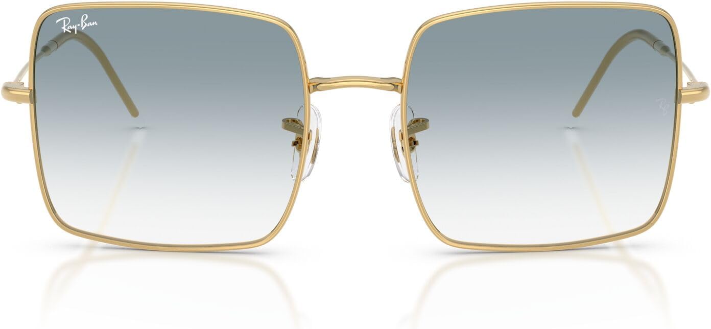 Ray-Ban Women's RBR0104S Square 1971 Reverse Sunglasses, Gold/Clear Gradient Blue, 54 mm - Image 1 of 5