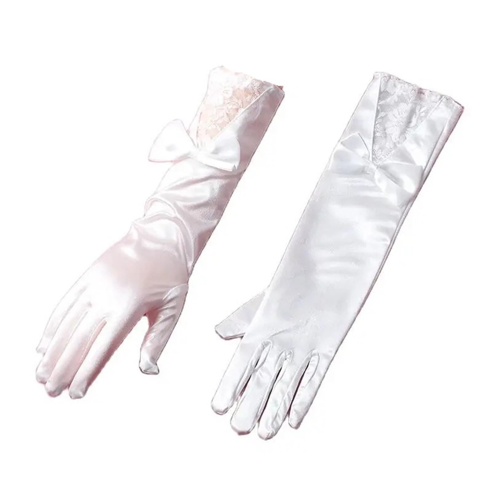 2 paia di guanti da sposa lunghi Guanti in raso donna eleganti Per Feste E Balli