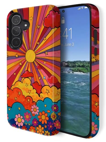 Coque Samsung S26 Ultra 5G antichoc robuste motif lever de soleil années 70