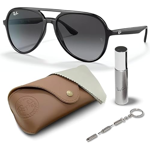Ray-Ban RB4376 Pilot Shaped Sunglasses for Men & Women with Official RAYBAN Eyewear Kit