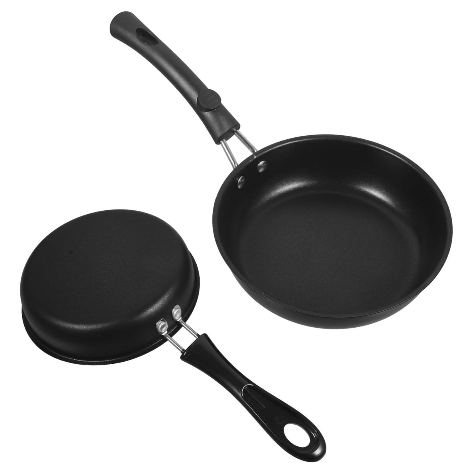 2 Stück Kleiner Eierpfannen Antihaftbeschichtet aus Robustem Material 12cm 16cm für Induktions und Gasherd Praktische Omelettpfannen zum Braten von Eiern und Steaks
