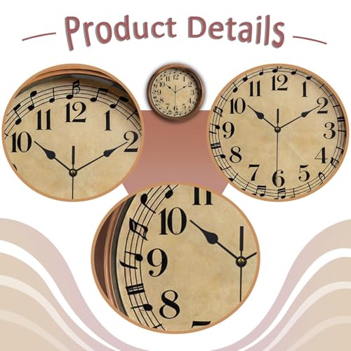 Horloge murale notes de musique silencieuse pour éviter les bruits