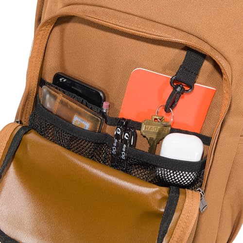 Image of Carhartt 25L Classic Laptop Daypack, Durable Water-Resistant Pack with Laptop Sleeve, Contains PFAS, Carhartt Brown