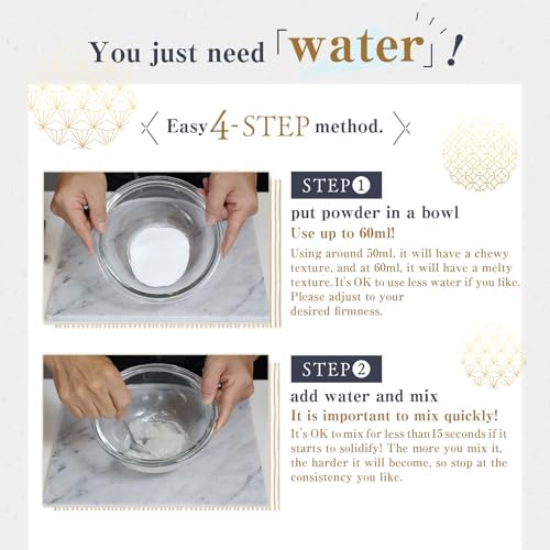 MINOYA WARABIMOCHI Japanese Sweets Wagashi Mochi Made In Japan (1 Pack, Matcha)