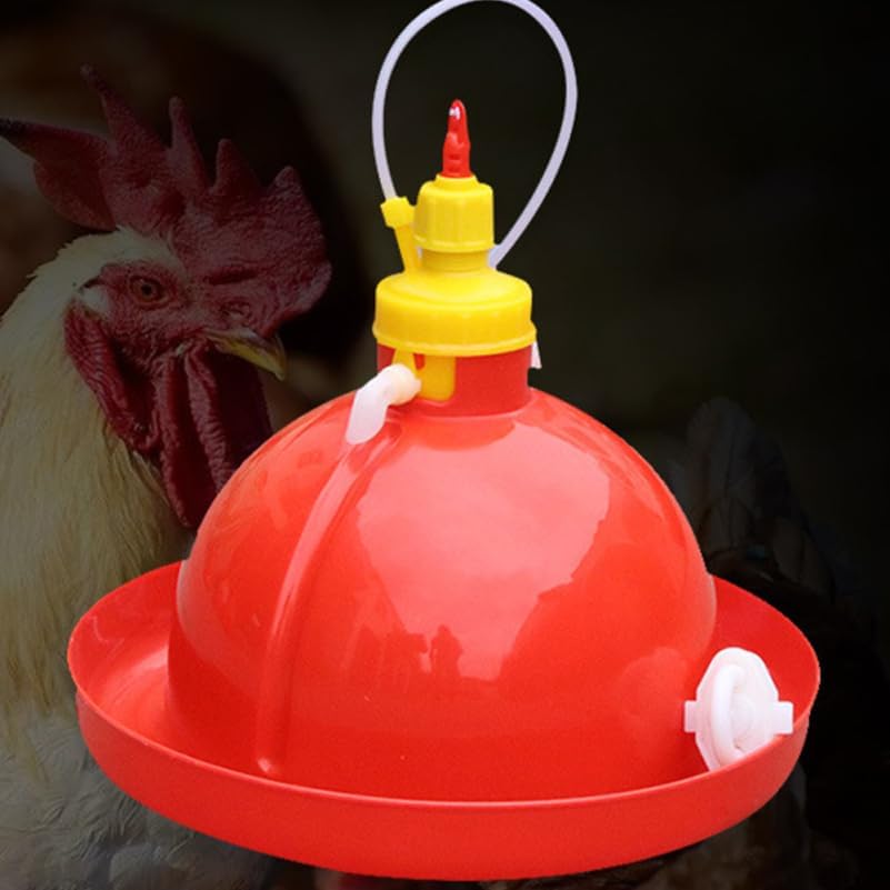 BESPORTBLE Automatic Chicken Waterer Set for Poultry Farm Large Capacity Feeder Waterer Kit Easy Install Clean Random - 13.78X13.78X12.20 Inch
