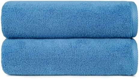Amazon Basics 2-Piece Quick-Dry Oversize Bath Towel, 100% Cotton,...