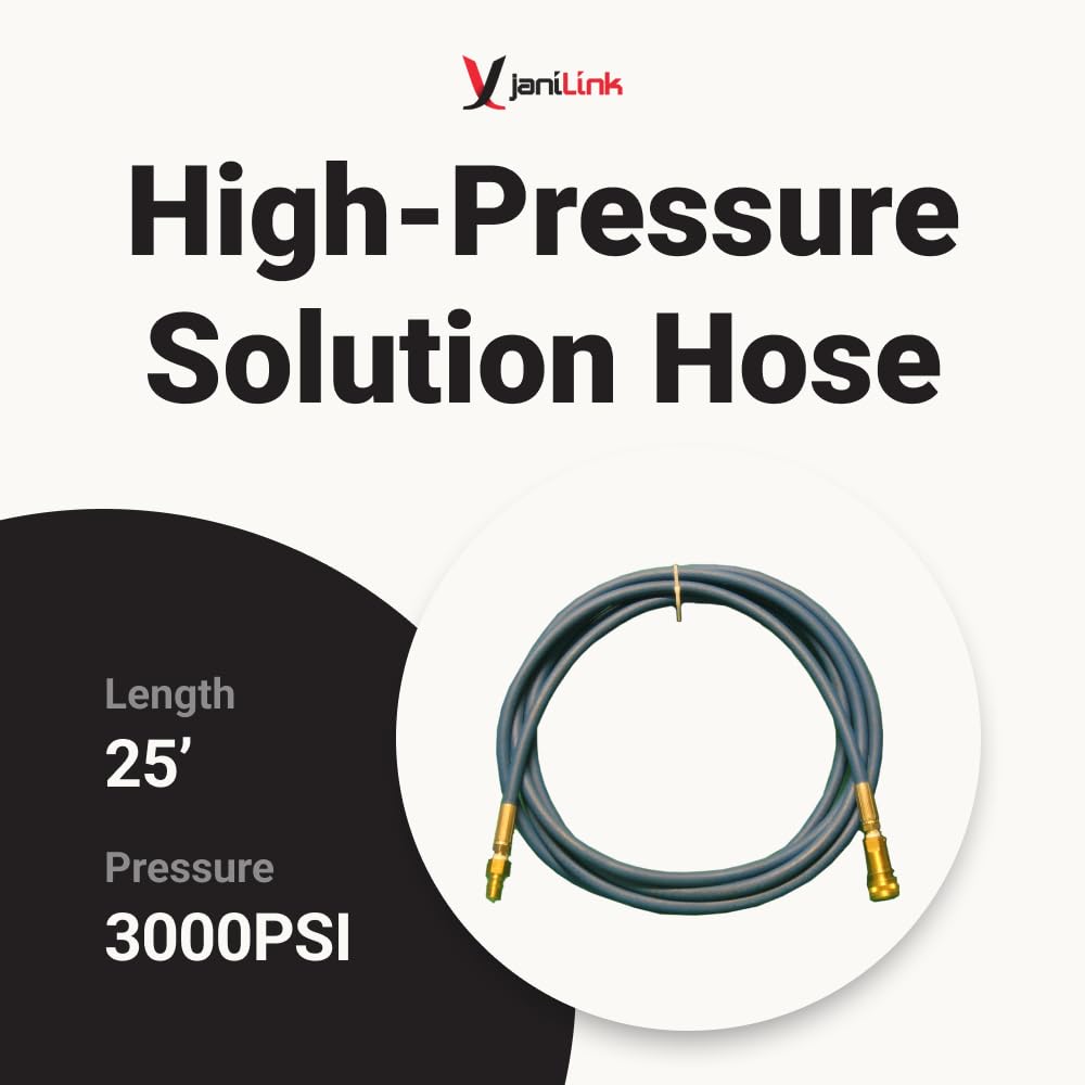 High Pressure Solution Hose for Carpet Extractors 25 FT 3000 PSI