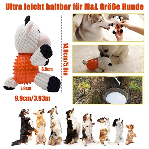 BARMI Hunde-Plüschspielzeug Hundespielzeug Quietschendes interaktives Hundespielzeug für kleine und mittelgroße Hundewelpen großer Rassen
