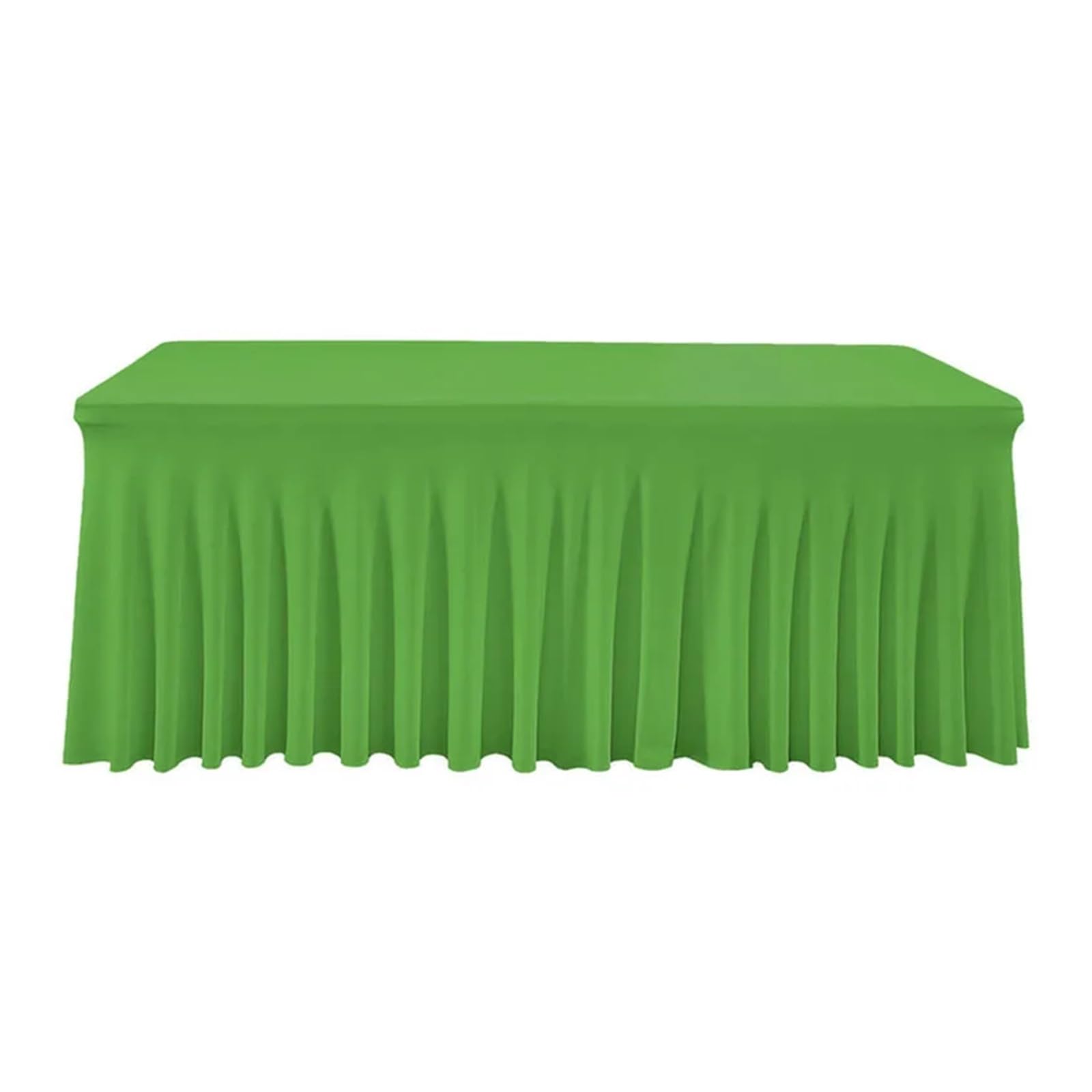 Housse de table ajustée verte en élasthanne extensible de 1,8 m