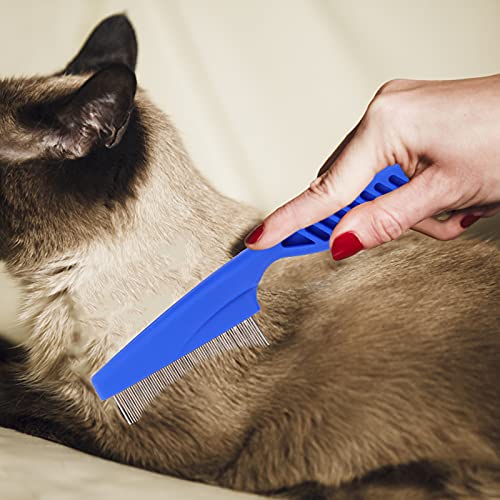 Molain Cat Dog Flea Comb, Pet Tear Stain Remover Comb Set Pet Dog Cat Grooming Comb (4 Pieces) - Image 7